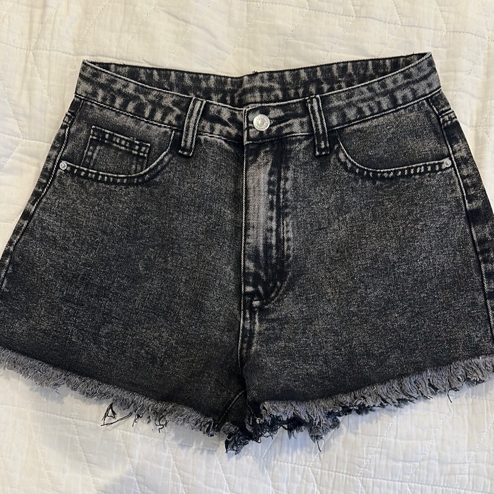 Women's Black Denim Shorts